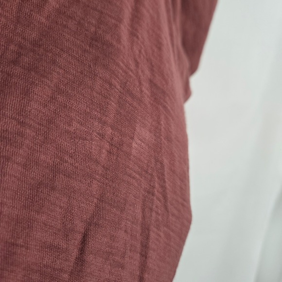 Nation LTD Jillian Bold Shoulder Tee Pima Cotton Rust Shirt Puff Romantic Large - Picture 9 of 10